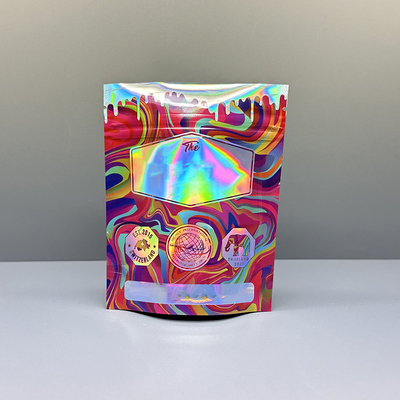 購入 雑草の花のためのジッパーが付いている3.5gマイラーのレーザー光線写真袋Doypack online manufacture