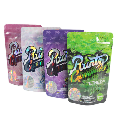 購入 PET Ziplock スタンドアップポック ホログラフィック 輝く表面パッケージ online manufacture