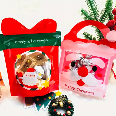 購入 カスタマイズされた形塑ミラーバッグ,ジップ付きのクリスマスプレゼントパッケージバッグ online manufacture