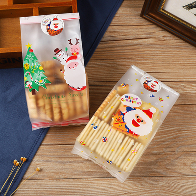 購入 透明なサイド ギエストポック クリスマスパッケージング バッグ キャンディー・ガミー・クッキー スナック online manufacture