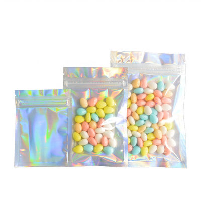 購入 7x9cm ホログラフィック スタンドアップポーチ 11x14cm シルバーホイール プラスチック袋 ISO9001 online manufacture