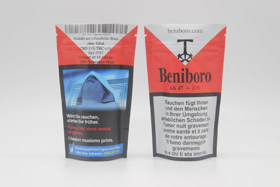 3.5gの雑草の花のマイラーは袋の柔らかい接触無光沢の臭いの証拠のジッパーの上の包装を立てます