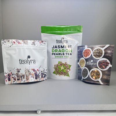 臭いの証拠は袋の上のマイラーの立場をファスナーを絞める茶包装袋を印刷した