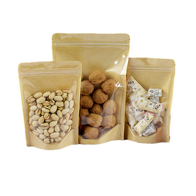 生物分解可能なクラフト紙 スタンドアップポック シッパートップ オーダーメイドサイズ 食品包装