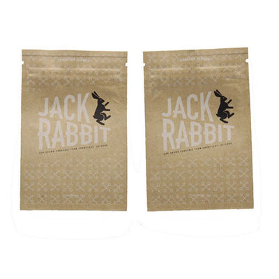 SGS 食品包装用の再封印可能なブラウン紙ジップロック 生物分解性袋