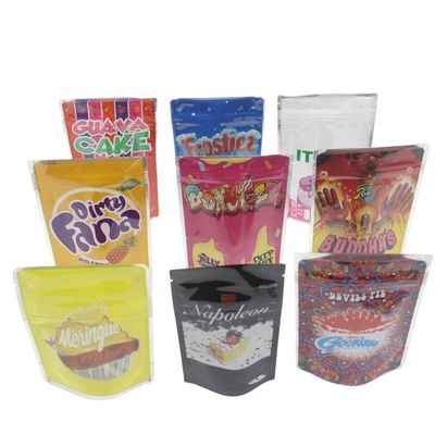 CMYK プリント フラットボトム スタンドアップ ポケット