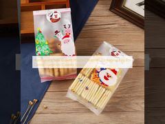 透明なサイド ギエストポック クリスマスパッケージング バッグ キャンディー・ガミー・クッキー スナック